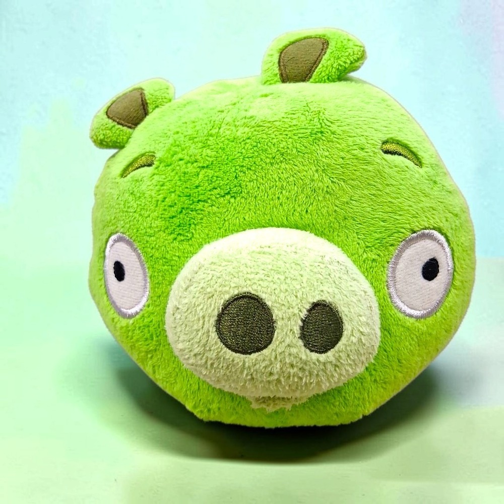 Angry Birds Green Minion Pig Plush 2010 Commonwealth 5" Stuffed Toy Collectible